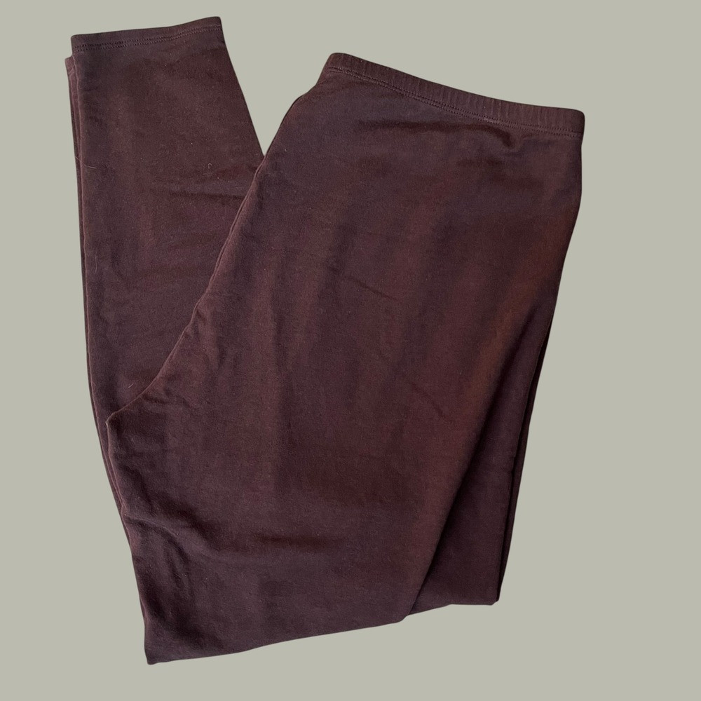 Eileen Fisher Leggings Womens XL Brown Tencel Organic Cotton Jersey